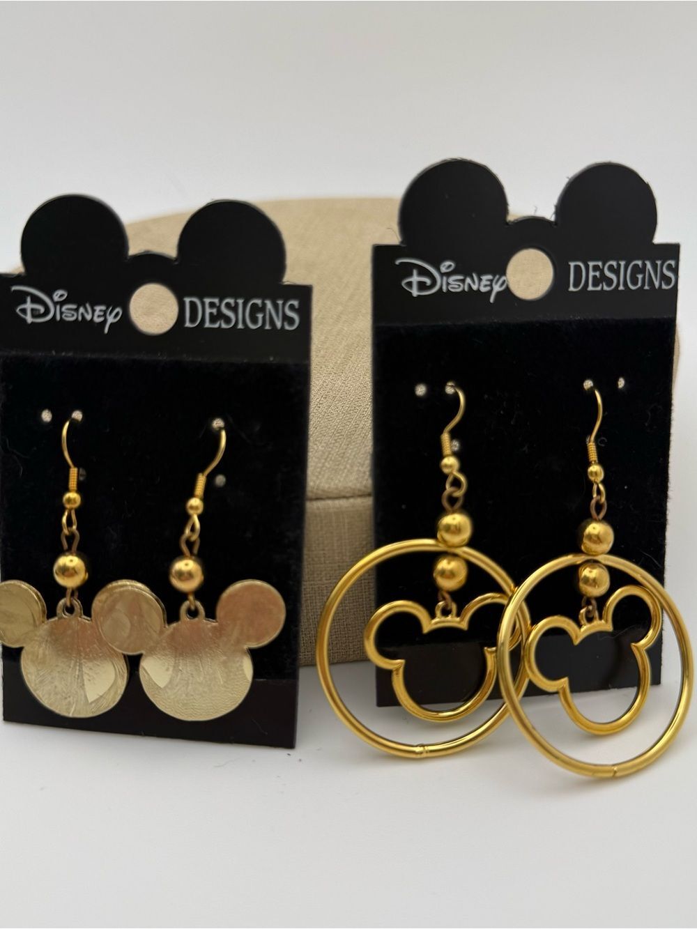 Set of two Disney Designs Gold Mickey Mouse Earrings Duo